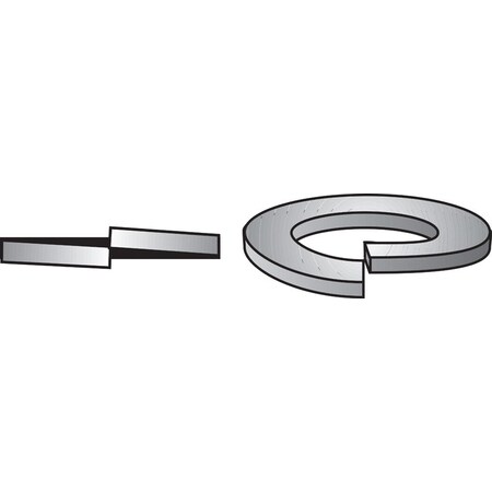 Hillman Split Lock Washer, Steel, Zinc Finish 300042